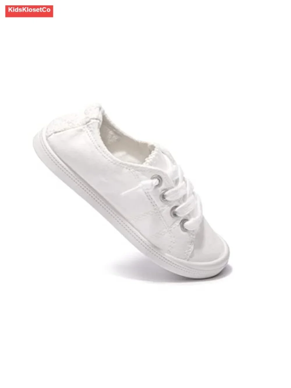 Kids Slip On Canvas Sneakers Low Top Elastic Lace Casual Shoes